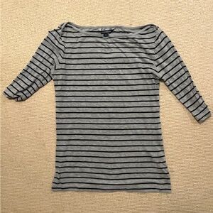 French Connection Stripe Shirt Black. Size M. EUC.
